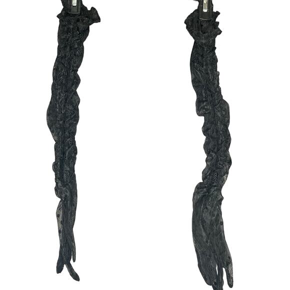 For Love & Lemons Jourdan Off the Shoulder Mini Dress Black w/ Gloves size M - Picture 10 of 16